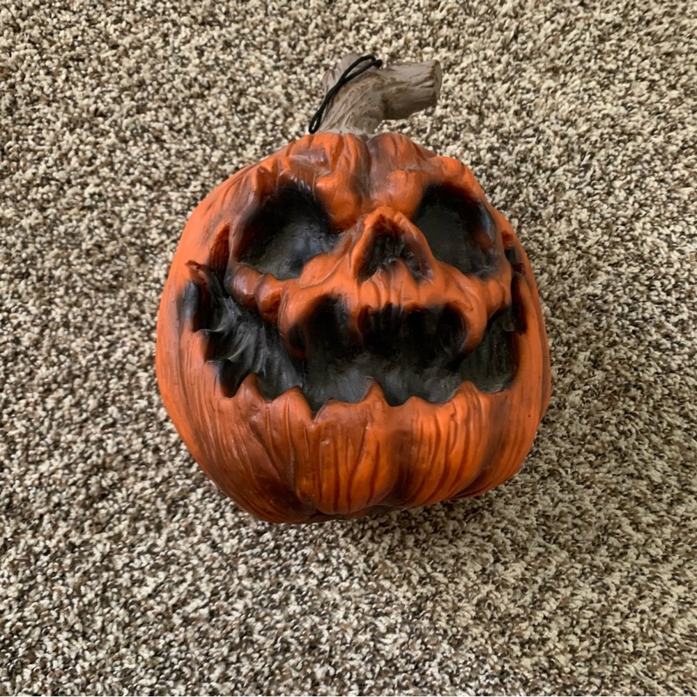 Spooky Orange and Black Pumpkin Decor